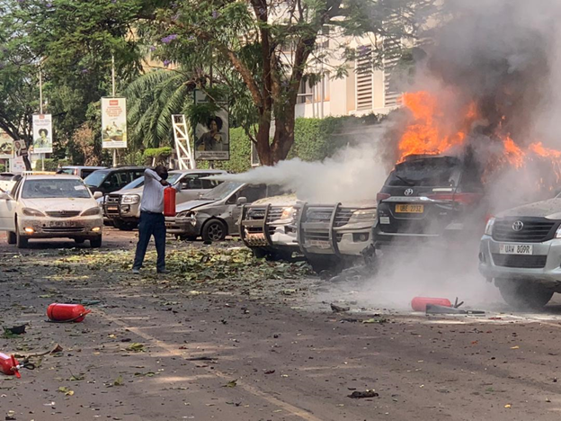 Uganda’s capital is rocked by twin explosions