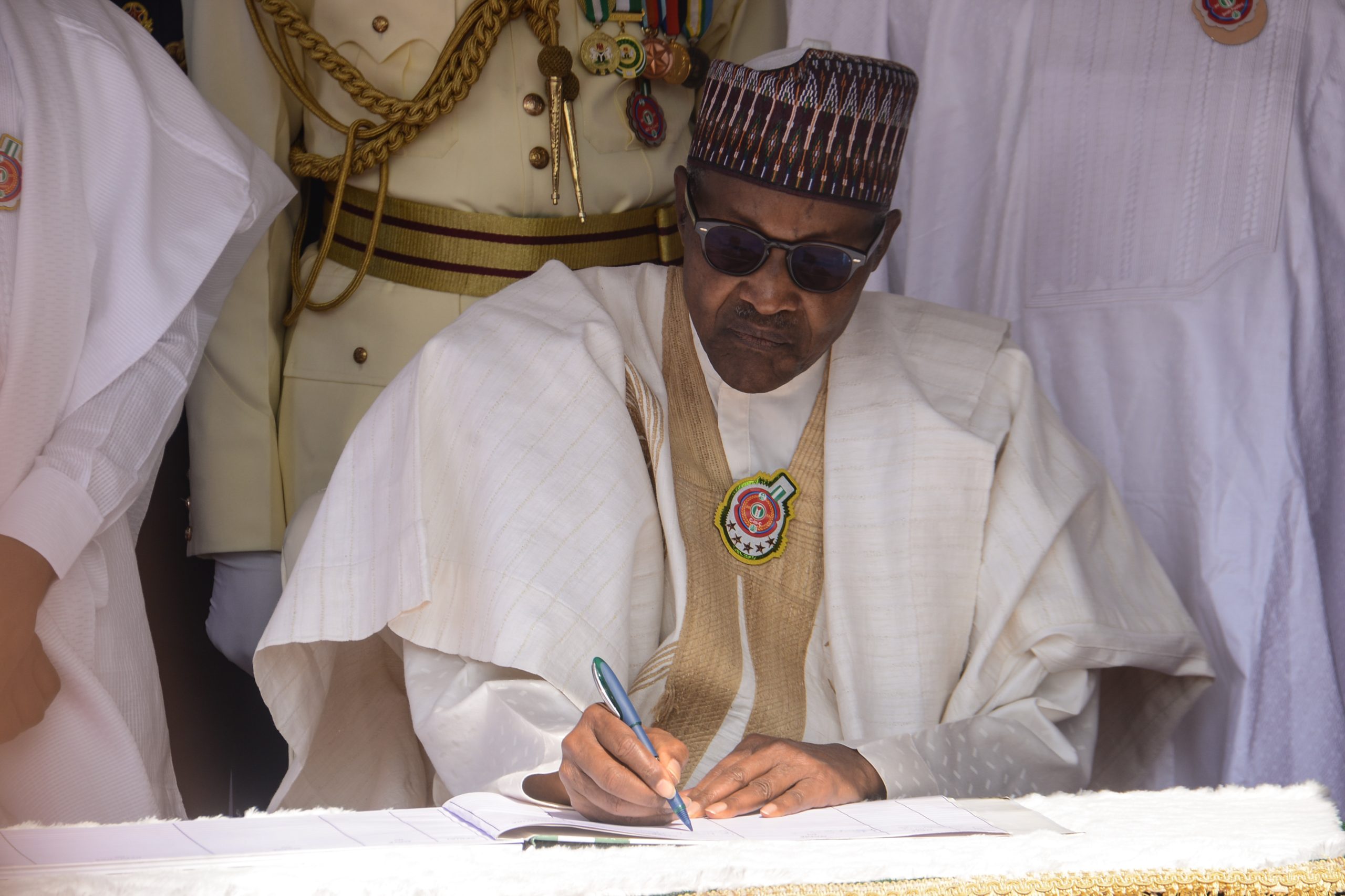 Nigeria’s outgoing president opens major oil plant