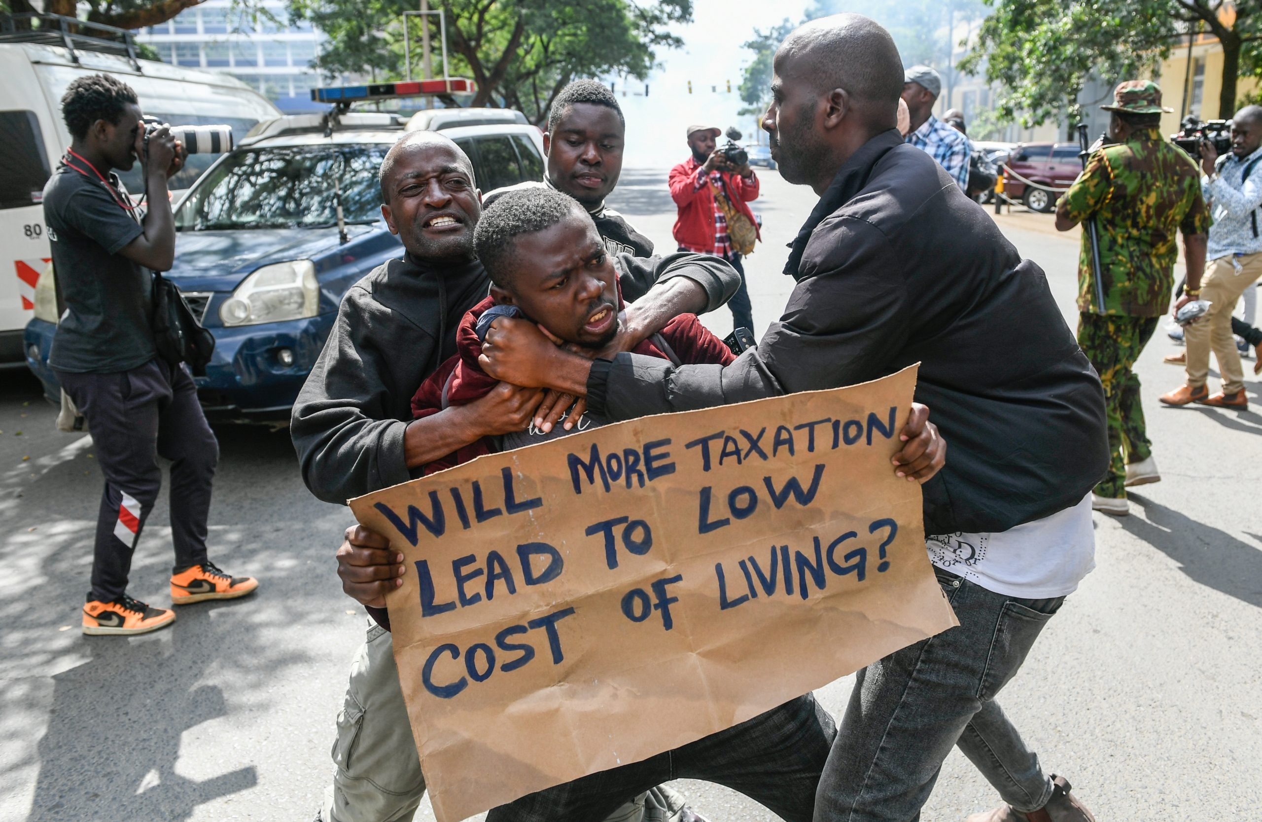 Tear gas, arrests at Kenya protest over tax hike plans