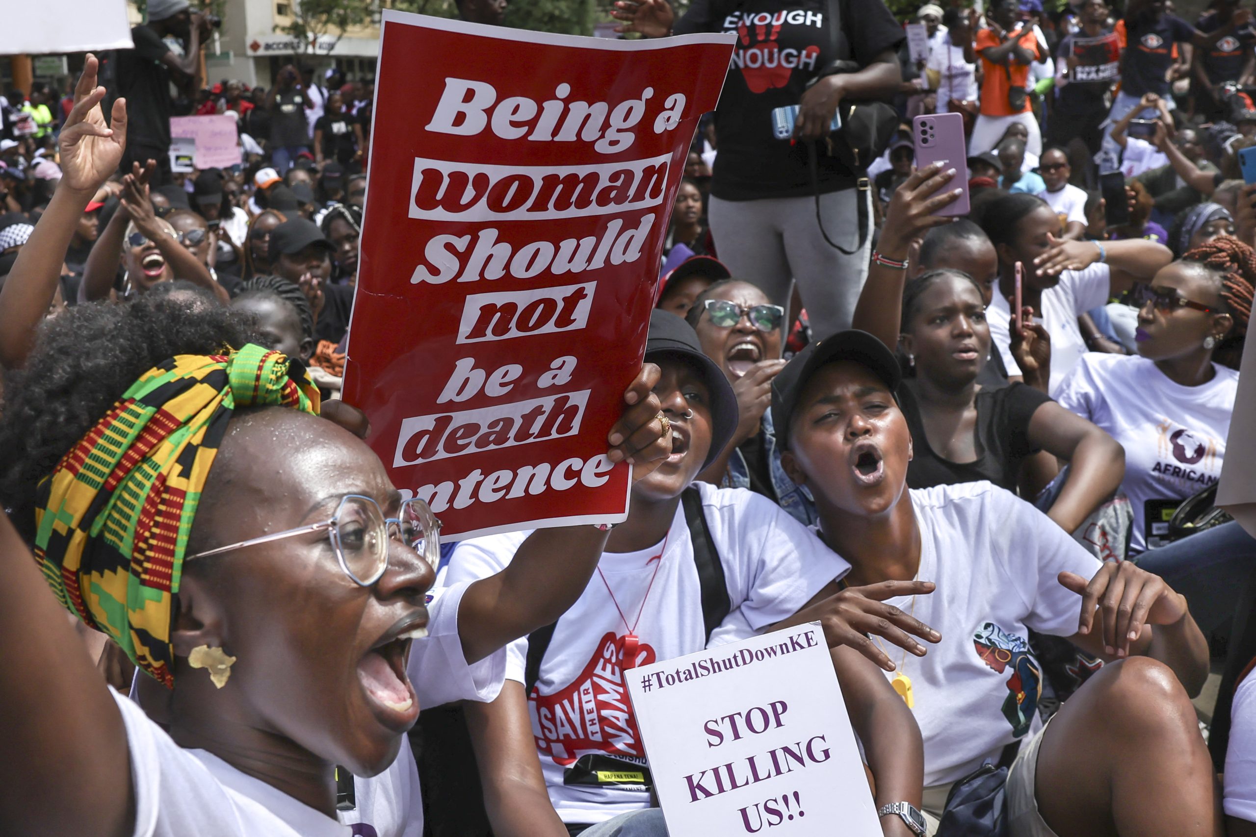 Hundreds protest violence against women in Kenya
