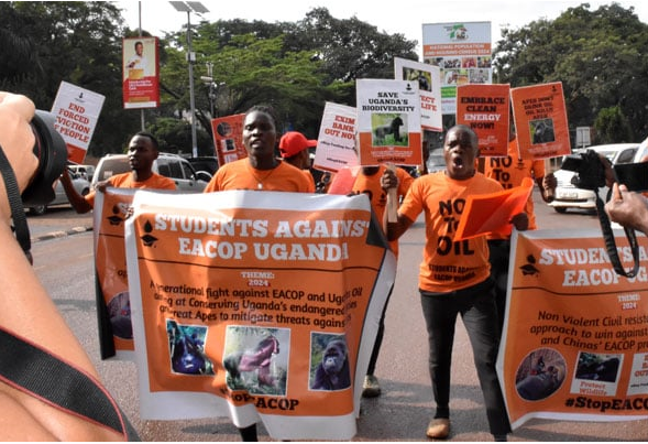 Ugandan Students storm Parliament over EACOP project