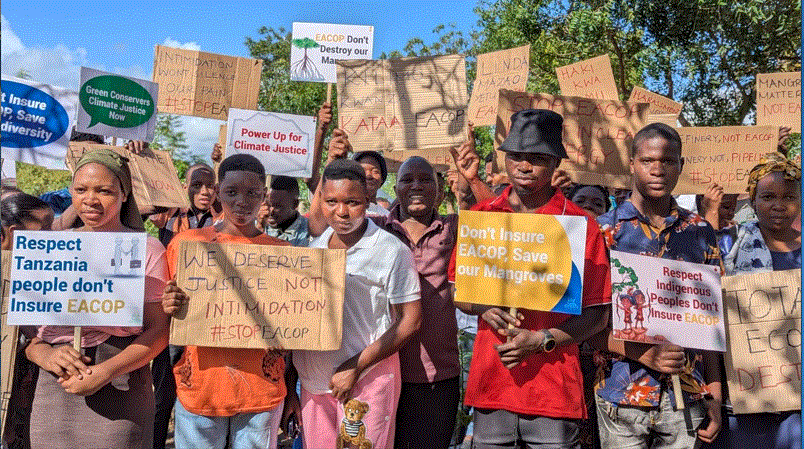 Chongoleani Residents In Tanzania staged a Protest against EACOP Project