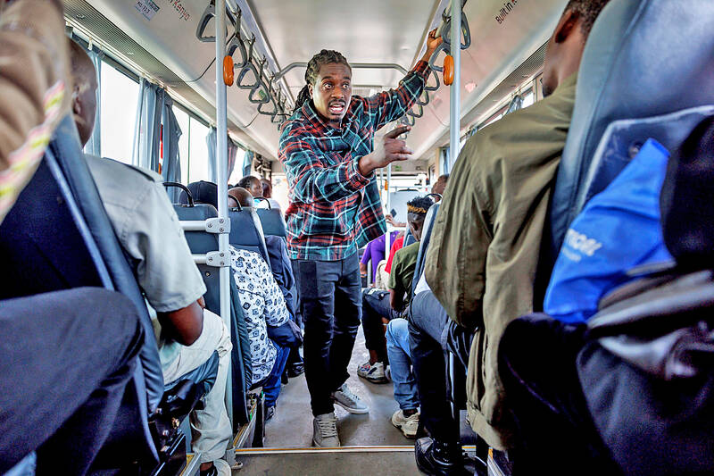 The Renowned Street Poet Takes Gen Z Revolution into Buses