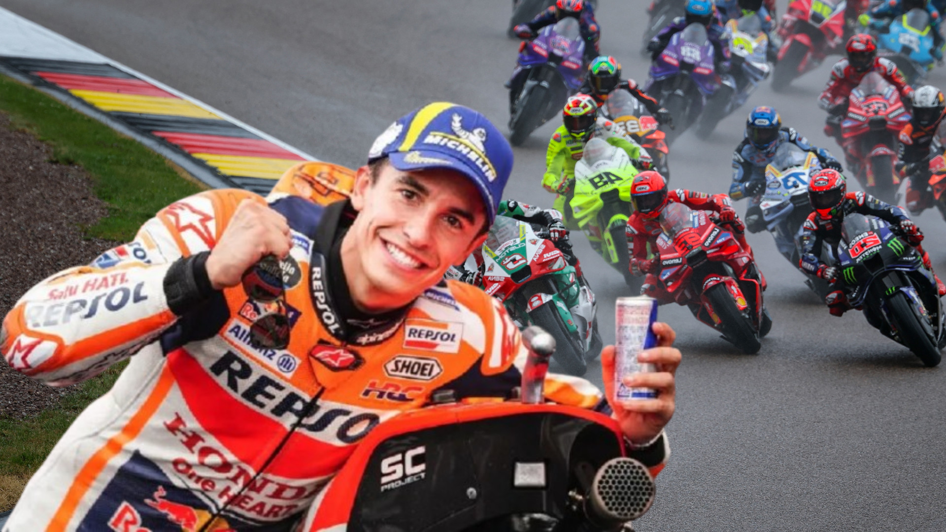 Marc Marquez Battles Back to Win German MotoGP Sprint