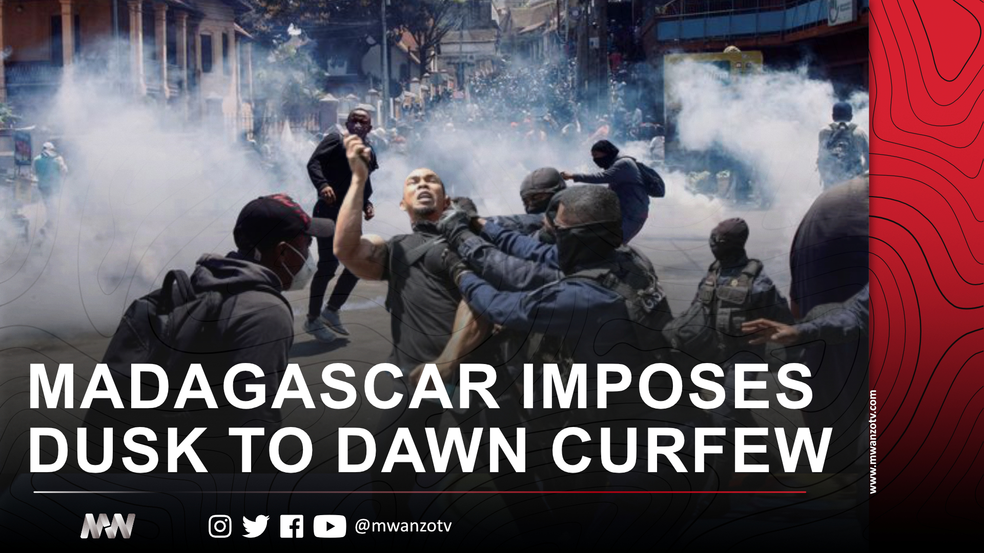 Madagascar Imposes Dusk To Dawn Curfew Amid Intense Protests https://mwanzotv.com/madagascar-imposes-dusk-to-dawn-curfew-amid-intense-protests/