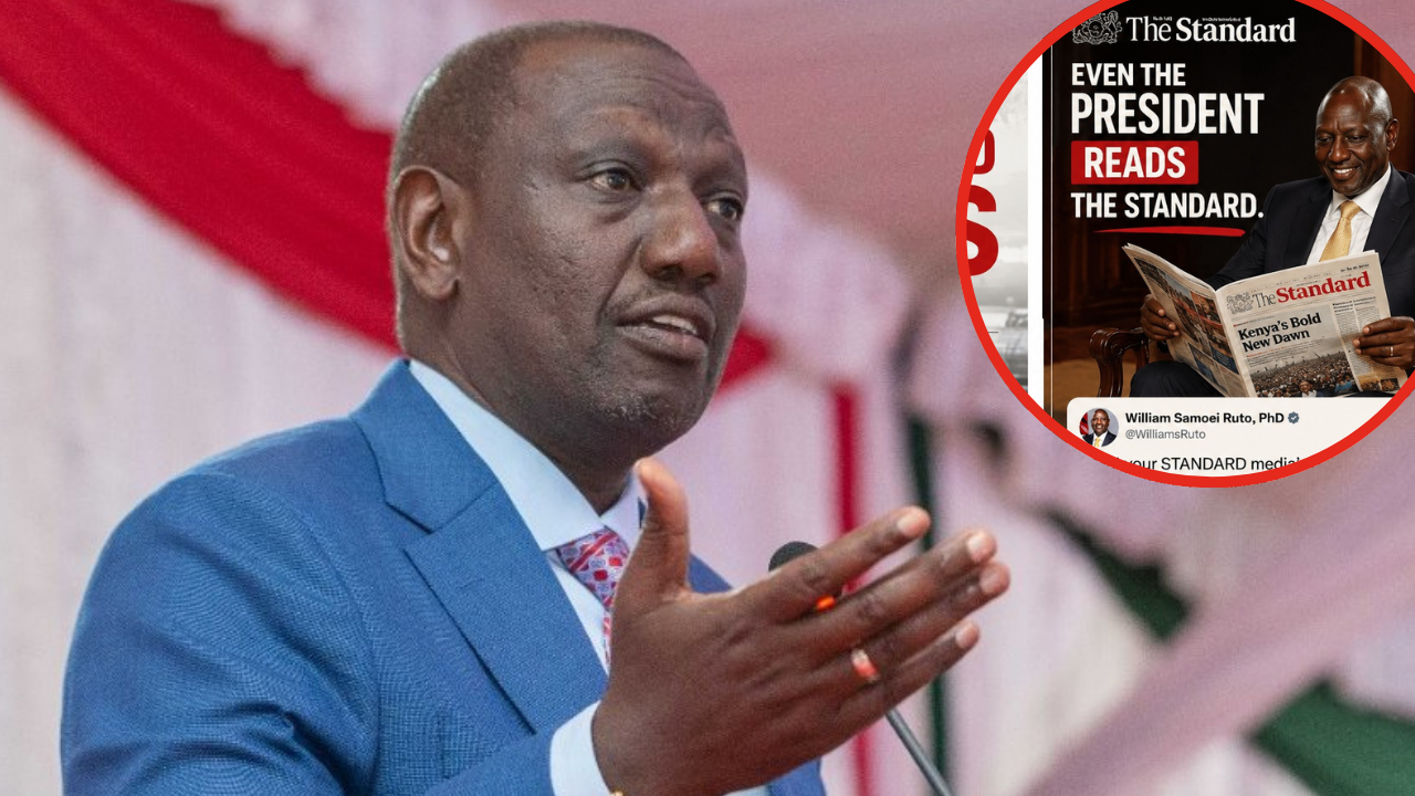President Ruto and Standard Group Clash in Public Social Media Exchange
